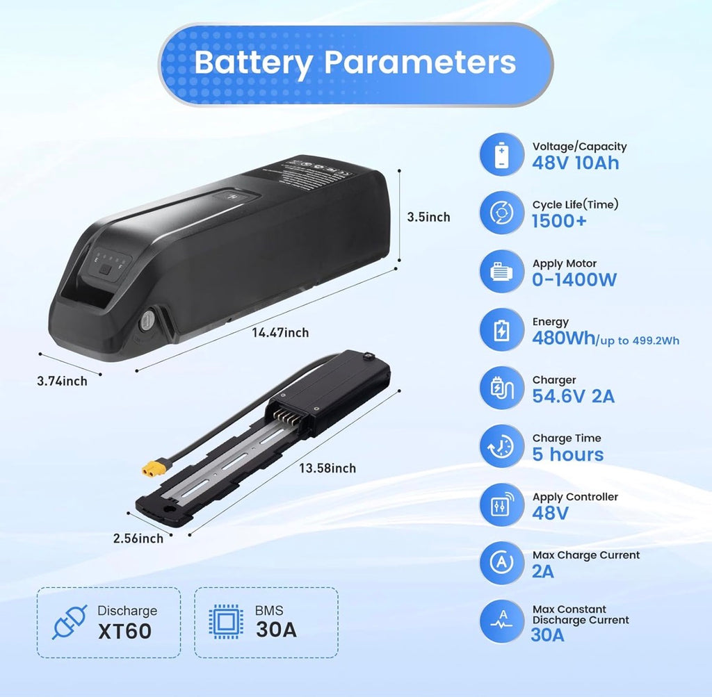 48V 10Ah Lithium Ebike Battery